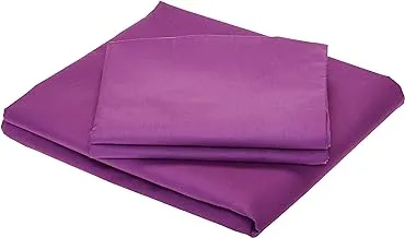 IBed home Solid Colors bedsheets 3 Pieces bedding Set, 200 TC, King Size, IBed Home Purple