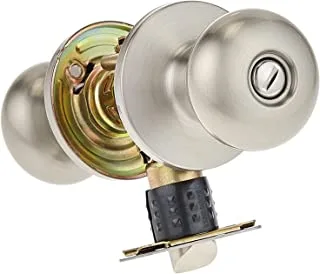 Master Lock BCO0315 Biscuit Privacy Door Knob, Satin Nickel (No Keys)