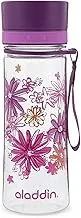 Aladdin Aveo Water Bottle 0.35L Purple (Graphics) – Wide opening for easy fill | Leakproof | BPA-Free | Smooth Drinking Spout | Stain and Smell Resistant | Dishwasher Safe