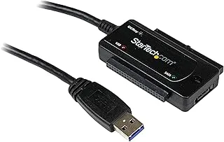 Startech.Com Usb 3.0 To Sata Ide Adapter - 2.5In / 3.5In External Hard Drive Converter – Transfer Cable (Usb3Ssataide),Black