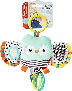 Infantino Flutter & Jittery Pal |Stroller & High Chair Toys|Baby Soft PlUSh Toys|