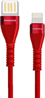 Promate Reversible USB-A to USB-C Cable, 2A Fast Speed Charge Data Transmission Charging Type-C Cable with 1.2m Tangle Free Design for All Type-C Devices, Vigoray-C Red