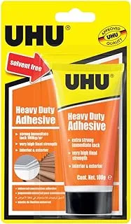 Uhu Heavy Duty Adhesive, Extra Strong And High Initial Tack Mounting And Repair Glue, No Nails, Tube, 100 G