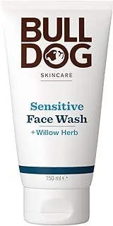 Bull Dog Skin Sensitive Face Wash For Men-Hydrating-Non Drying-Deep Cleaning-Essential Oil-Sensitive Skin-No irritation- Everyday Use-With baobab oil, oat oil,willow herb-150ML -Gifting Essentials