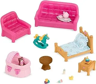 Li'L Woodzeez - Miniature Furniture - Doll Furniture - Playhouse Accessories - Toy Furniture - Living Room & Nursery Set - 3 Years +