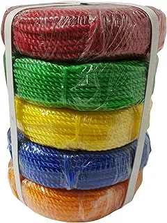 Royal Apex Multipurpose 4mm Virgin Plastic Nylon Rope 100 Yards (1, MIXED)