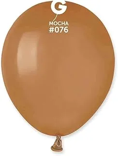 Gemar Standard Latex Mocha Balloon 100 Pieces, 5 Inch Size, Brown