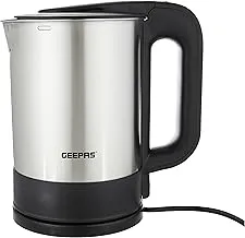 Geepas 1.7L Electric Kettle 2200W - Portable Lightweight with Comfortable Handle | Automatic Cut Off | Stainless Steel Body | Boil Water, Milk, Tea & Coffee| 2 Year Warranty