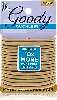 Goody 1942073 Ouchless Braided Elastics, Blonde ' 15 Units