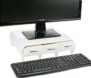 Mind Reader PC, Laptop, IMAC Monitor Stand and Desk Organizer, White