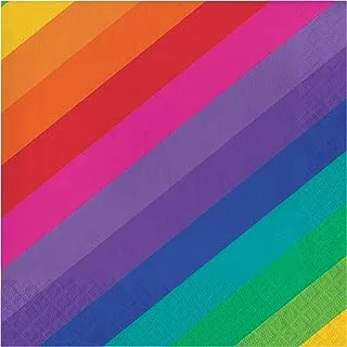 Creative Converting 16 Count 3 Ply Lunch Napkins, Rainbow