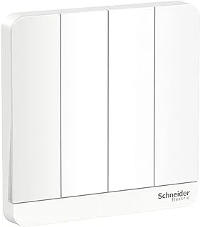 Schneider Electric AvatarOn, 4 Gang, Switch, 16AX 250V, White, E8334L1_WE