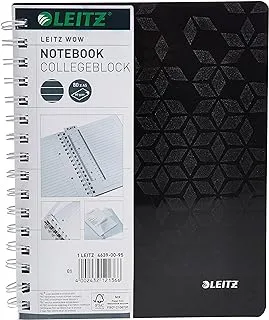 Leitz Wow Polypropylene Notebook 80 Sheets A5 Black