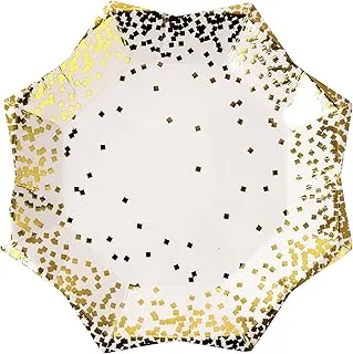 Meri Meri Confetti Plates 8 Pieces, Small, Gold