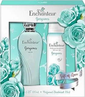 Enchanteur EDT & Perfumed Deodorant Giftpack- Gorgeous, Gift Of Love, 175 ml