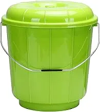 Delcasa 18L Plastic Bucket With Lid, Multi-Colour, Dc1511