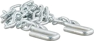 Curt 80011 48-Inch Trailer Safety Chain With 3/8-In S-Hooks, 2,000 Lbs Break Strength