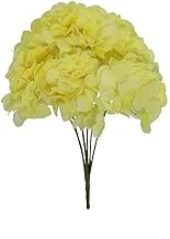 YATAI Artificial Flowers Bouquet, Elegant Faux Silk Hydrangea Flowers, No Maintenance, Eco-Friendly Faux Flower, Allergy-Free Fake Flowers for Vase, Faux Floral Arrangement for Home Decor, Yellow