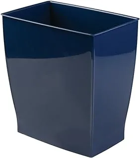 InterDesign Mono Wastebasket Trash Can - Rectangular, Navy