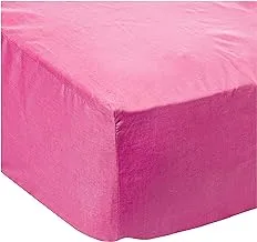 Ibed Homeluxury Fitted Sheet 3Pcs Set - Cotton 200 Thread Count, King Size, FUSchia