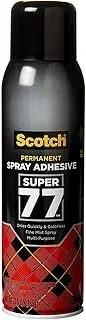 Scotch Multi-Purpose Spray Adhesive 13.57 oz (385gr) Transparent color, 1 bottle/pack | Multipurpose Adhesive Spray | Bonds to Fabric, Cardboard, Plastic, Metal, Wood and More | Glue | Super Glue