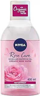 NIVEA Face Micellar Water, Makeup Remover, Rose Care with Organic Rose, All Skin Types, 400ml