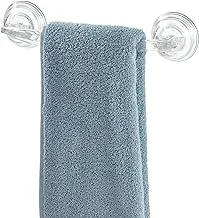 iDesign 52620 Plastic Power Lock Suction Towel Bar, Holder for Bathroom, Kitchen, Laundry Room, Mudroom, 11.2