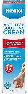 Flexitol Anti-Itch Sothng Crm 85G, Colloidal Oatmeal, Canadian Willowherb and Menthol to soothe and relieve itchy, irritated skin, dry & itchy skin, sensitive,Petrochemical free,pH balanced