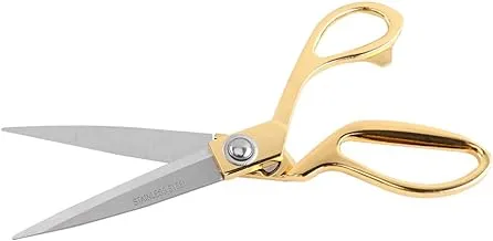 Showay Tailor Sewing Scissors Stainless Steel Sharp Blade Tailoring Scissors Gold Color Handle Stainless Steelgold