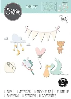 Sizzix Thinlits Die Set 11 Pack Lullaby By Pete Hughes ، متعدد الألوان