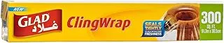 Glad Cling Wrap Plastic 300 sq. ft. Size 91.3m x 30.5cm 1pc