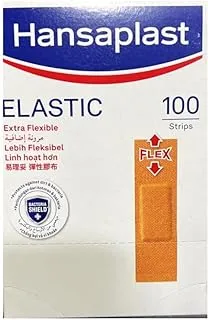 Hansaplast Elastic Plasters, Extra Flexible & Breathable, 100 Strips