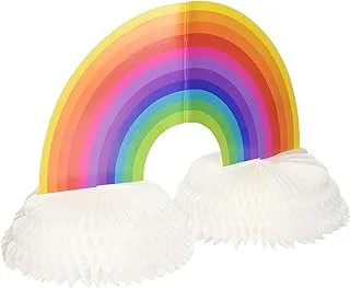 Creative Converting Rainbow Honeycomb Centerpiece, 11 Inch Width X 18 Height