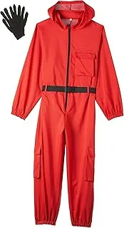 Rglt Tv Show Red Overall Romper Jumpsuit Red Color Costumer Cosplay Comicon Halloween Masquerade Soldier Game Squid 2021 Series Size Small, Sq-1Small