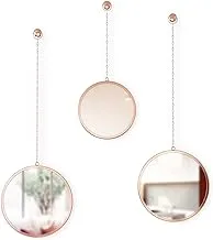 Umbra 1013877-880 Dima, Copper, Set Of 3, Trio Of Decorative Mirrors Apartment Décor/Wall Art, Round