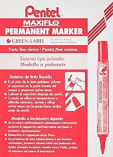 Pentel Maxiflo Permanent Bullet Marker, Pack of 12 - Red