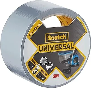 Scotch Universal Duct Tape Repair Canvas 48mmx10m, 1 roll/pack | silver color | For general purpose | Holds quickly and reliably | For everyday repairs and projects