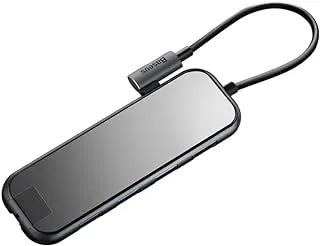 Baseus متعدد الوظائف HUB (Type-C إلى 3xUSB3.0 + HD4K + RJ45 + PD) رمادي عميق ، TW-HTC One M7