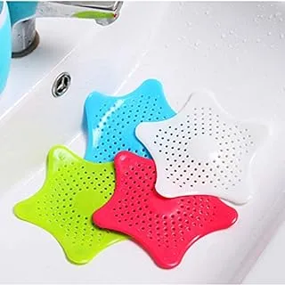 1Pcs Silicone Sink Drain Filter Bathtub Hair Catcher Stopper Trapper Drain Hole Filter Strainer Star Shape For Bathroom Kitchen Toliet