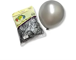 Party Propz 100 Pcs Silver Metallic balloons For Birthday Balloons Decoration, Balloons For Birthday, Anniversaries, Husband, Wife, Kids, Adults