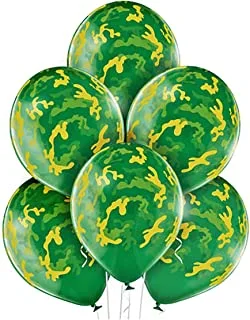 PARTY TIME - 12Pcs. Army Military Camouflage Party Balloon Pack - Large 12