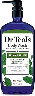 Dr Teal's Epsom Salt Body Wash - EUcalyptUS & Spearmint, 710Ml, 24 Ounce