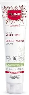 Mustela Maternity Stretch Marks Cream for Pregnancy - Natural Skincare Massage Moisturizer with Natural Avocado, Maracuja & Shea Butter - Lightly Fragranced or Fragrance Free - 150ml