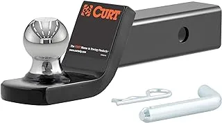 CURT 45131 Fusion Trailer Hitch Mount with 1-7/8-Inch Ball & Pin, Fits 2-Inch Receiver, 5,000 lbs, 2-In Drop, GLOSS BLACK POWDER COAT