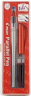 Pilot Parallel Pen 2-Color Calligraphy Pen Set, With Black And Red Ink Cartridges, 1.5Mm Nib (90050)