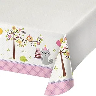 Creative Converting Happi Woodland Girl Plastic Tablecover