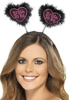 Smiffys Bride To Be Love Heart Boppers, Black