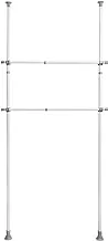 WENKO Herkules Cloth Rail Set of Two, Steel, Extendable Organizer Bar for Herkules Storage Systems, Heavy-Duty & Load Bearing, 3x75-120x3cm, White