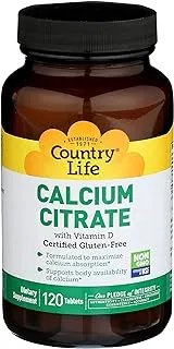 Country Life Calcium Citrate Tablets 120'S