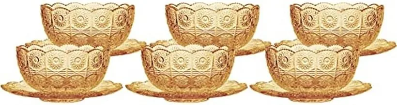 Harmony 12Pc Bowl Set Golden Color Glazing, Pr82489